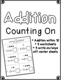 Addition (counting on within 10)