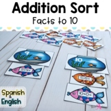 Addition facts to 10 | A sorting game for stations