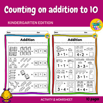 Preview of Addition number 1-10 for kindergarten