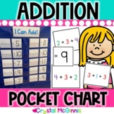 Addition of 3 Numbers Pocket Chart Math Center (Adding 3 Numbers)