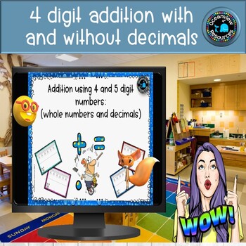 Preview of Addition of 4 digit numbers and decimals