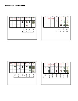 Preview of Addition of Whole Numbers with Place Value Disks Smart Notebook Activity