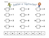 Addition or Subtraction Cut and Sort