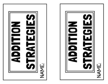 Preview of Addition strategies flipbook EDITABLE