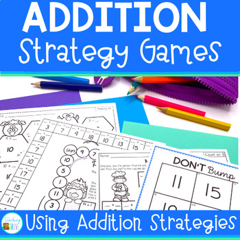 Preview of Addition Facts Math Games for Addition within 20 using Addition Strategies