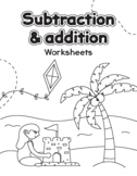 Addition&subtraction worksheets for k-1grade| fun math act