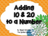 Adding 10 and 20 to a Number Task Cards