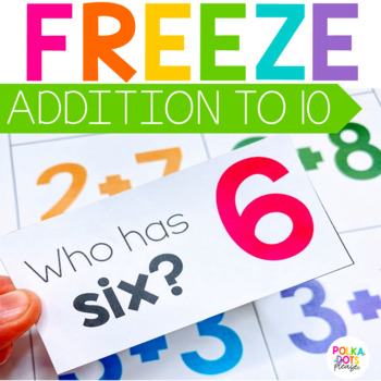 Preview of Addition to 10 Activities | Addition Game | FREEZE Movement Math Activity