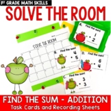 Addition to 10 Addition to 20 Task Cards First Grade Solve