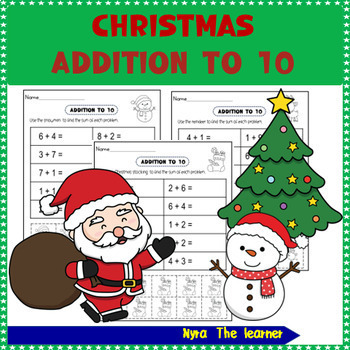 Addition With Counter ( Within 10 ) | Christmas Theme | Kindergarten Math