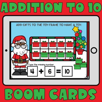 Preview of Addition to 10 Christmas Boom Cards