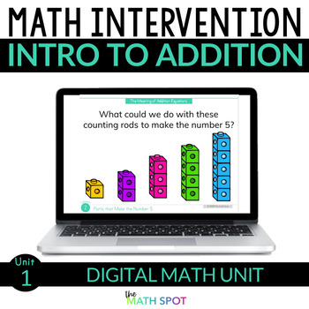 Preview of Addition to 10 | Digital 1st Grade Math Intervention Unit