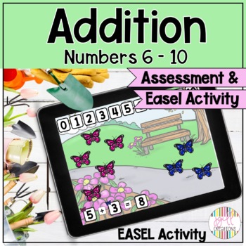 Preview of Addition to 10 Easel Activity and Assessment