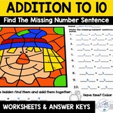 Addition to 10 Find the Missing Number Sentence