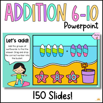 Preview of Addition 6 to 10 Kindergarten Digital Resource Number Sense Algebraic Thinking