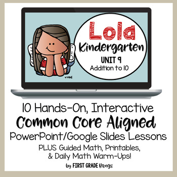Preview of Addition to 10: Kindergarten Math Lessons, Guided Math, Worksheets & Math Talks