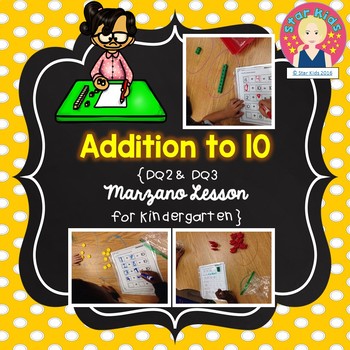 Preview of Addition to 10 Lesson for Kindergarten