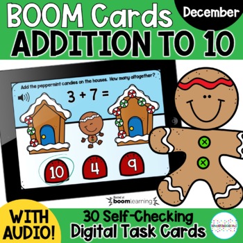 Preview of Addition to 10 Math Boom Cards | Digital Task Cards | Distance Learning