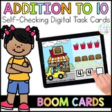 Addition to 10 Pictures Digital Task Cards | Boom Cards™ |