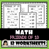 Number Bonds of 10 Worksheets