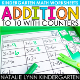 Addition to 10 with Pictures Built In Counters Kindergarte