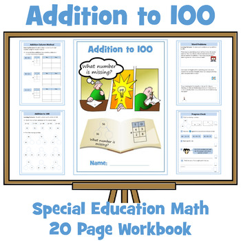 Preview of Addition to 100 - Special Education Math