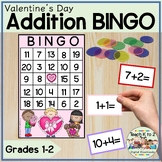 Addition to 20 BINGO Grades 1-2 Valentine's Day Math Cente