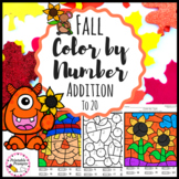 Fall Color By Number Addition to 20