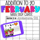 Addition to 20 February Task Card Activity Math Centers, S