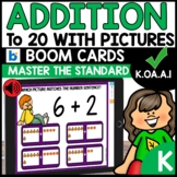 Addition to 20 K.OA.A.1 Boom Cards No Prep Kindergarten Ma