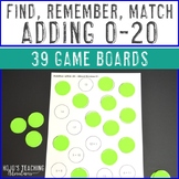 Addition to 20 Matching Game: Great for Math Fact Center R