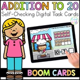 Addition to 20 Ten Frames Digital Task Cards | Boom Cards™