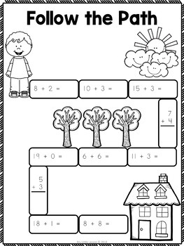 Addition to 20 Worksheets by My Little Lesson | Teachers Pay Teachers