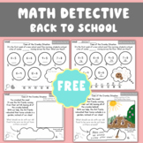 Back to School Math Activity | Math Mystery 2nd, 3rd, 4th grade