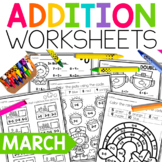 Addition to 20 Worksheets | March Math | St Patricks Day A