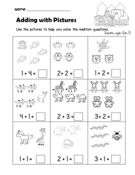 Addition to 5 & 10 with Pictures by Endless Smile World | TPT