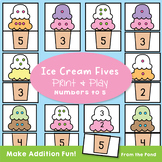 Addition to 5 Ice Cream Puzzles