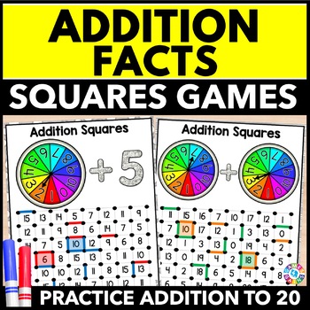Preview of Addition to Within 20 Games - Simple Single Digit Addition Fluency Practice