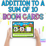 Addition within 10 - BOOM CARDS. Free Digital Task Cards. 