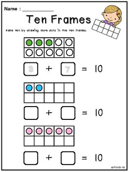 Addition up to 10 worksheet by KATTRIS | TPT