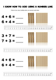 Addition using a number line and bundling sticks
