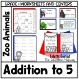Addition within 5 | Zoo Animals