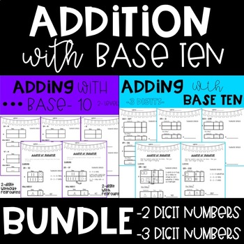 Preview of Addition with Base Ten BUNDLE
