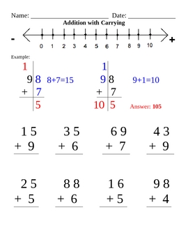 Preview of Addition with Carrying