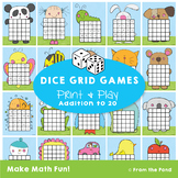 Addition with Dice Grid Games