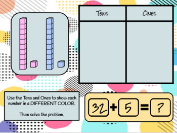 Preview of Addition with Moveable Blocks - Distance Learning