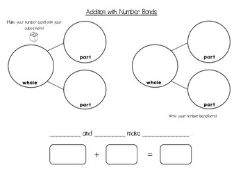 Preview of Addition with Number Bonds Activity Sheet