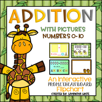 Preview of Addition with Pictures Numbers 0-10 (An Interactive Promethean Board Flipchart)