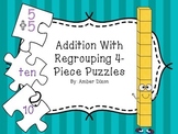 Addition with Regrouping 4 Piece Puzzles
