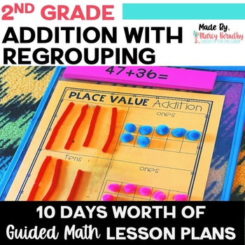 Preview of 2 Digit and 3 Digit Addition with Regrouping Activities | 2nd Grade Guided Math